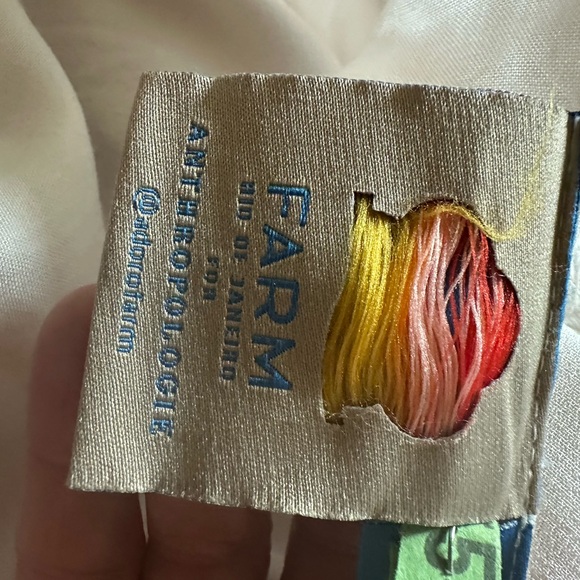 Farm Rio by Anthropologie White Embroidered Floral Maxi Dress. Size 4 - Picture 12 of 15